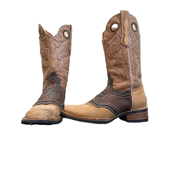 Pre-Owned Innovations Western Cowboys Tan Leather/Suede Size 9.5D main image 4